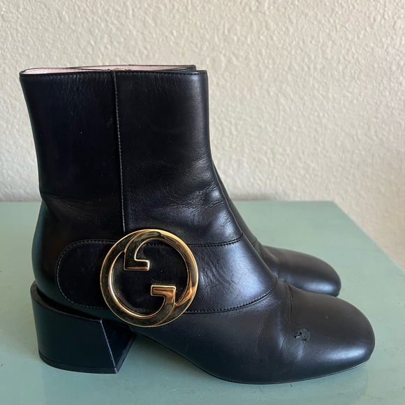 Gucci Blondie 55 MM Logo Ankle Booties Boots Shoes $1350 2024 Style!! - Picture 2 of 16